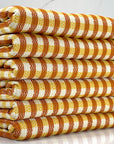 (4X2 RIB) RUST AND MUSTARD GINGHAM