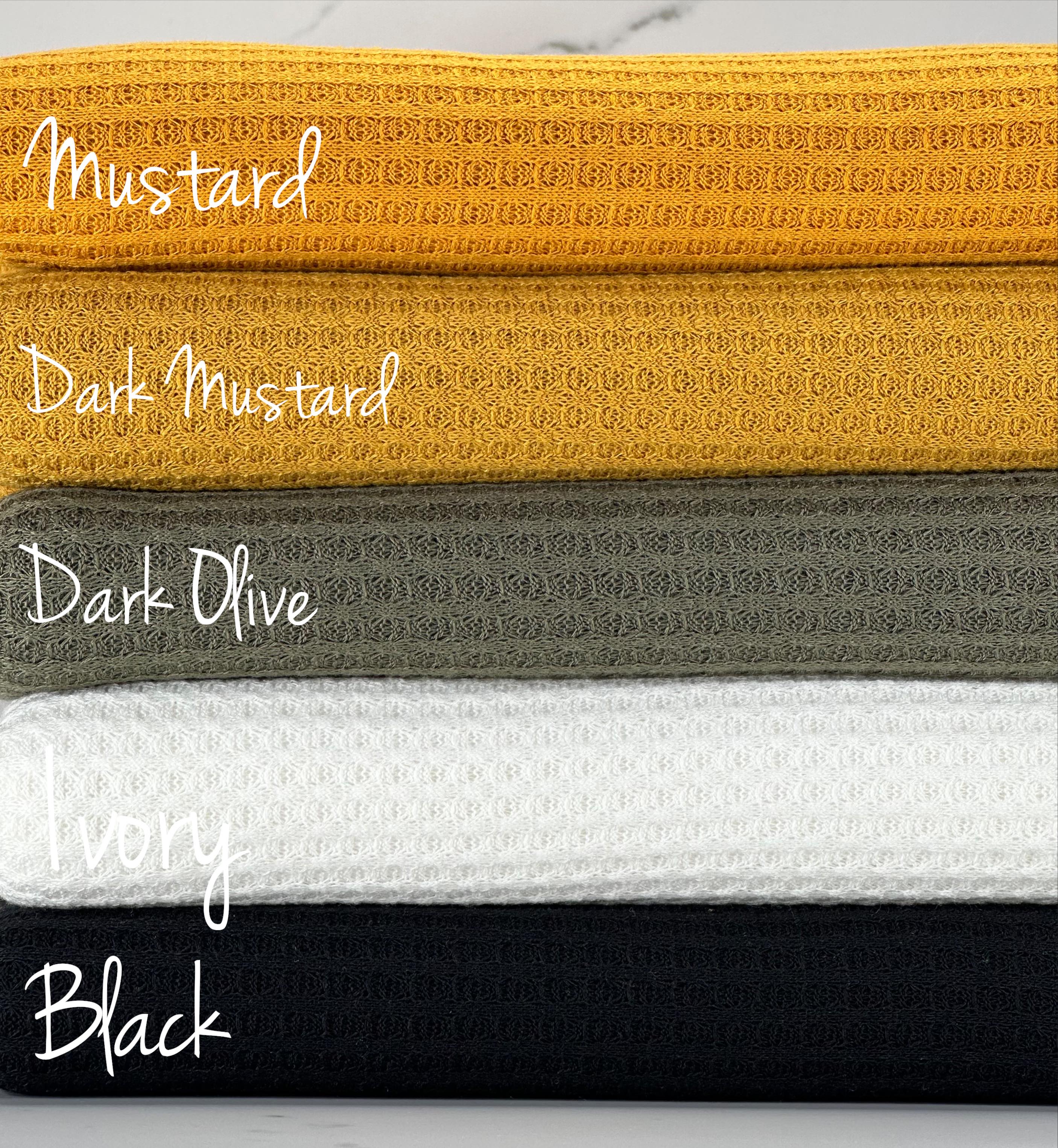 (WAFFLE BRUSHED) BLACK