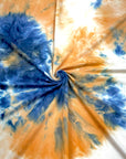 (DBP) ORANGE AND NAVY BLUE TIE DYE