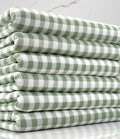 (2X2 YUMMY RIB) SAGE AND OFF WHITE GINGHAM