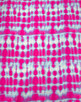 (DBP) HOT PINK, PURPLE TIE DYE SPOTS ON SKY BLUE