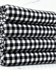 (2X2 YUMMY RIB) OFF WHITE AND BLACK GINGHAM