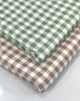 (2X2 YUMMY RIB) SAGE AND OFF WHITE GINGHAM(2)