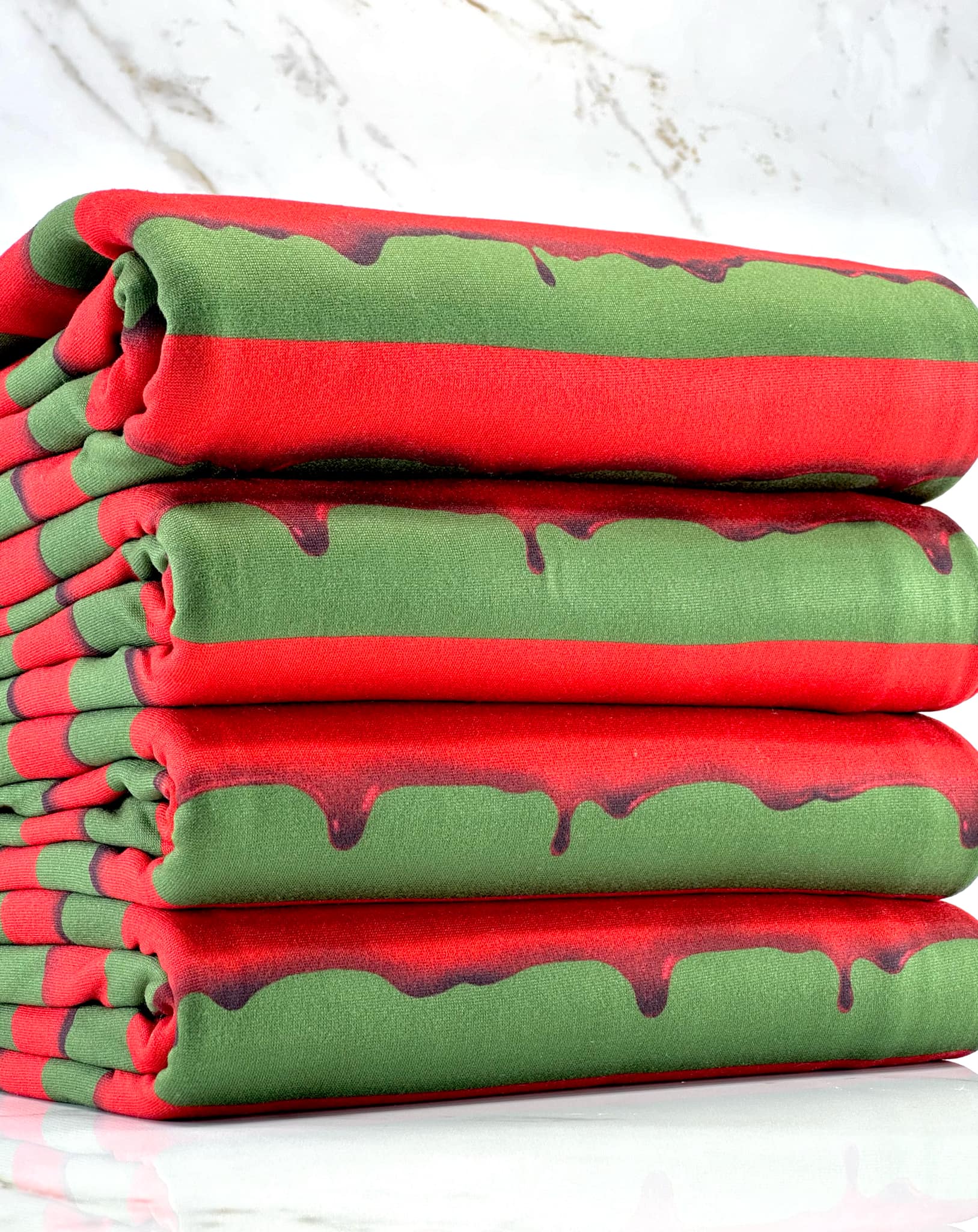 (DBP) DRIPPING RED BLOOD ON DARK OLIVE