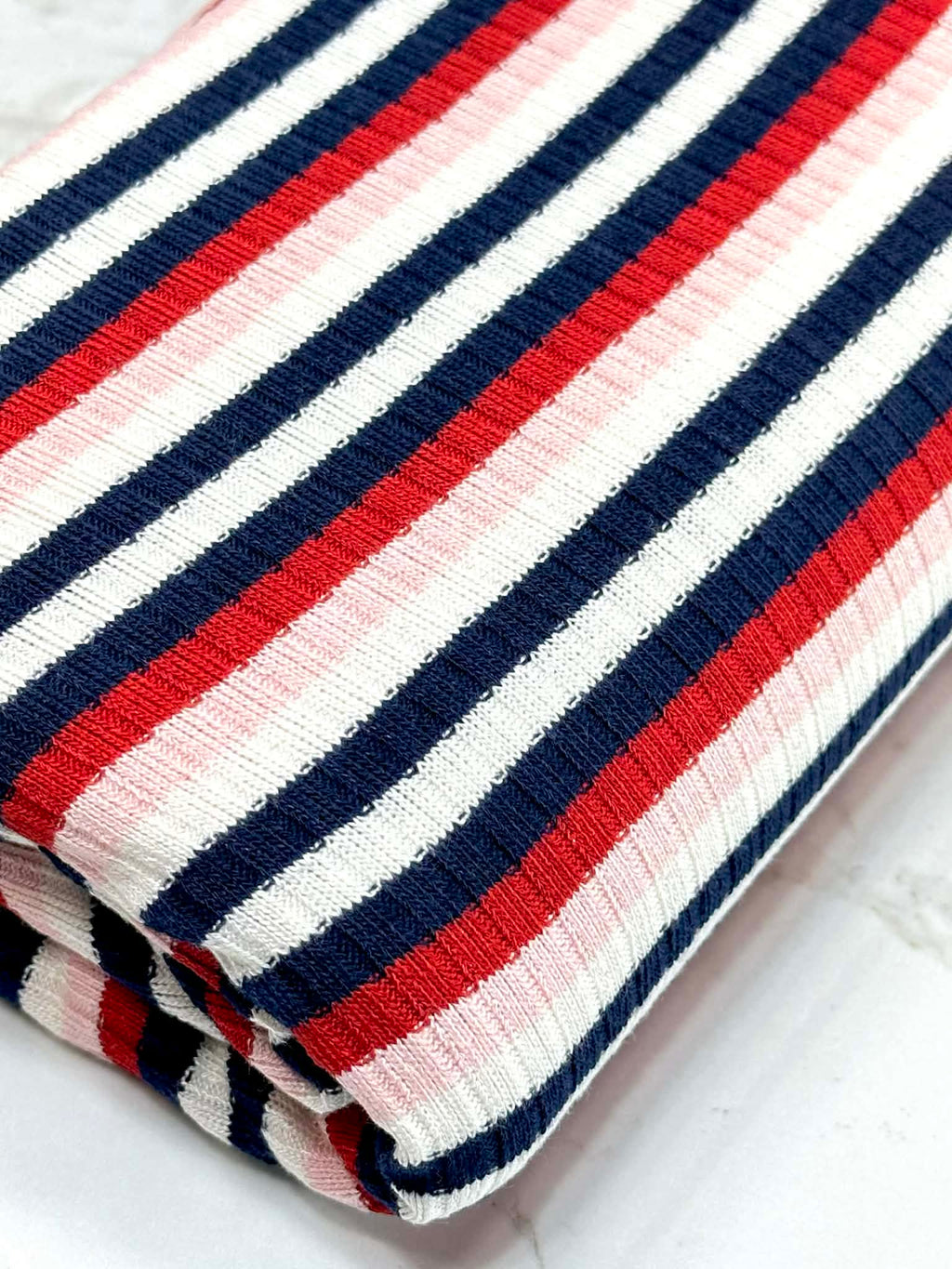(SWEATER RIB) NAVY, RED, PINK, AND OFF WHITE STRIPES (2)