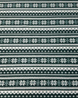 (SWEATER KNIT) SMALL IVORY POINSETTIAS ON DARK GREEN