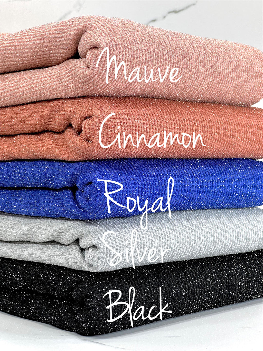 (URBAN RIB LUREX) SPARKLE ON MAUVE