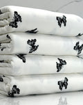 (DBP) BLACK BUTTERFLIES ON IVORY