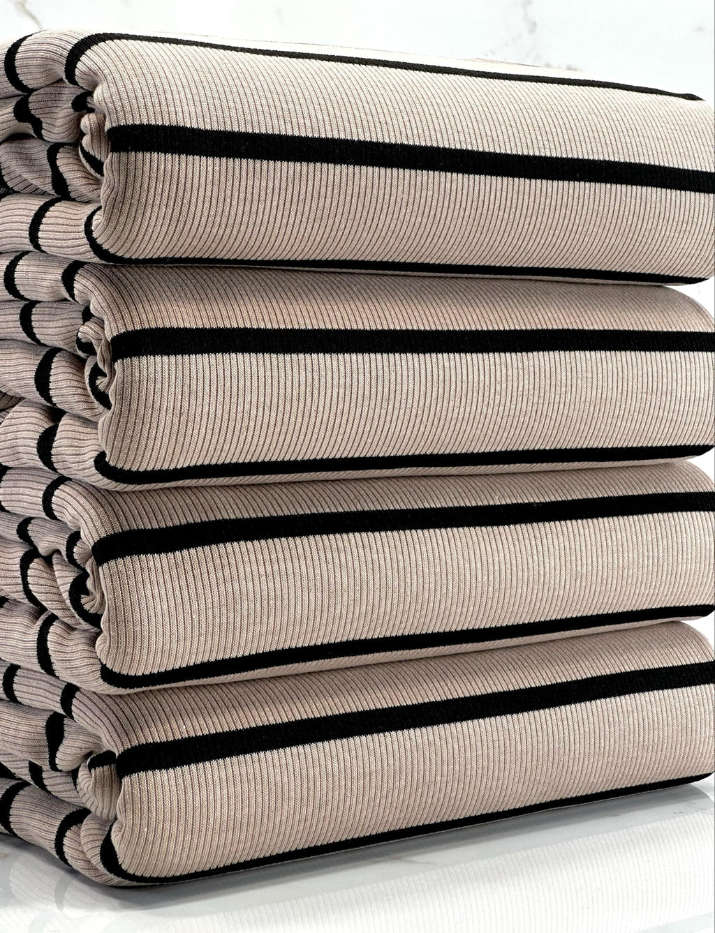 (2X1 RIB) BLACK STRIPES ON LIGHT MOCHA (2)