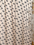 (2x2 YUMMY RIB) BLACK SMALL BOWS ON CREAM