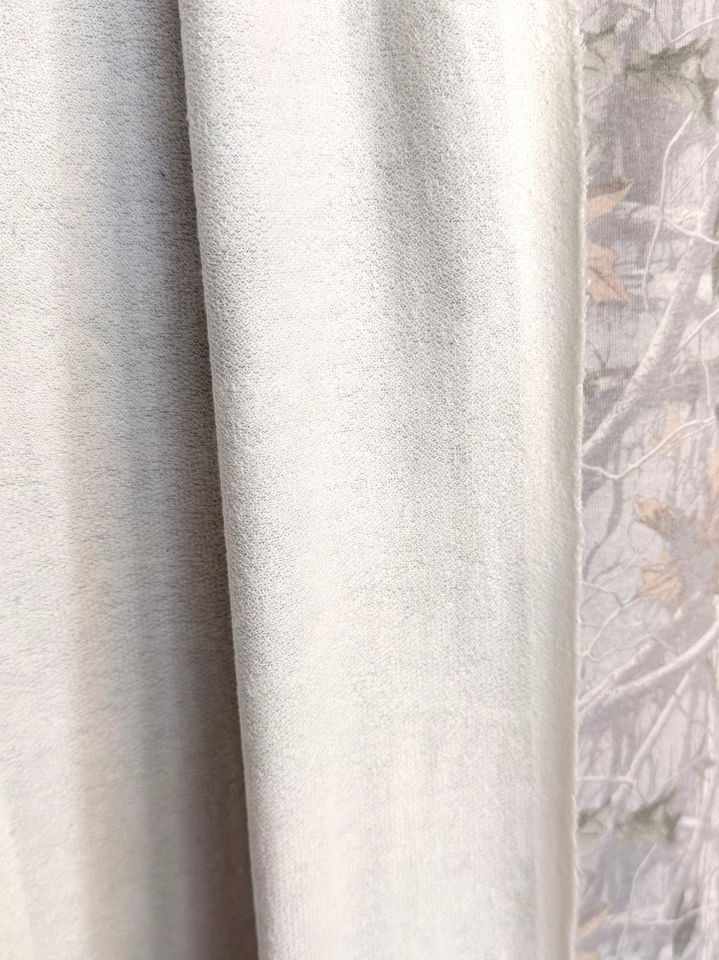 (FRENCH TERRY) GRAY WOODLAND  CAMOUFLAGE