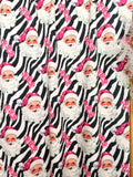 (URBAN RIB) BIG PINK SANTA ON ZEBRA PRINT