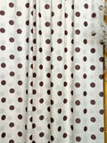 (MESH) BROWN POLKA DOTS ON IVORY