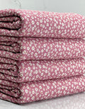 (2X1 YUMMY RIB) TINY WHITE FLOWERS ON POWDER PINK