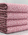 (2X1 YUMMY RIB) TINY WHITE FLOWERS ON POWDER PINK