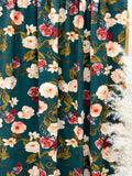 (SWIM RIB) VINTAGE FLORAL ON DARK FOREST GREEN(5)