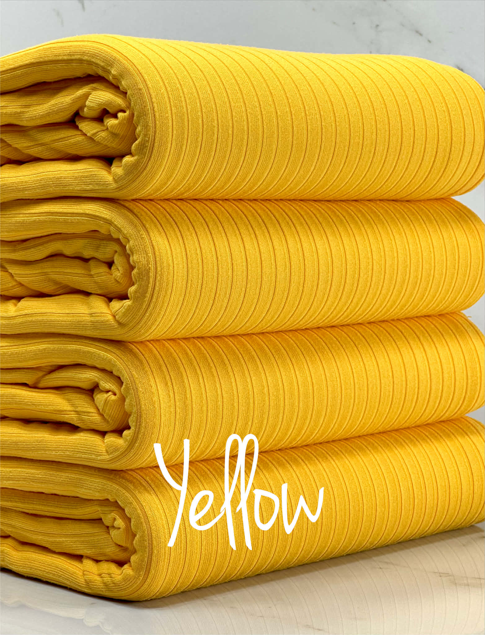 8X3 RIB) YELLOW – Fabricfabulouss