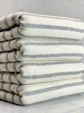 (FRENCH TERRY) LIGHT GRAY STRIPES ON IVORY (1)