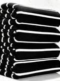 (2X1 RIB) OFF WHITE STRIPES ON BLACK