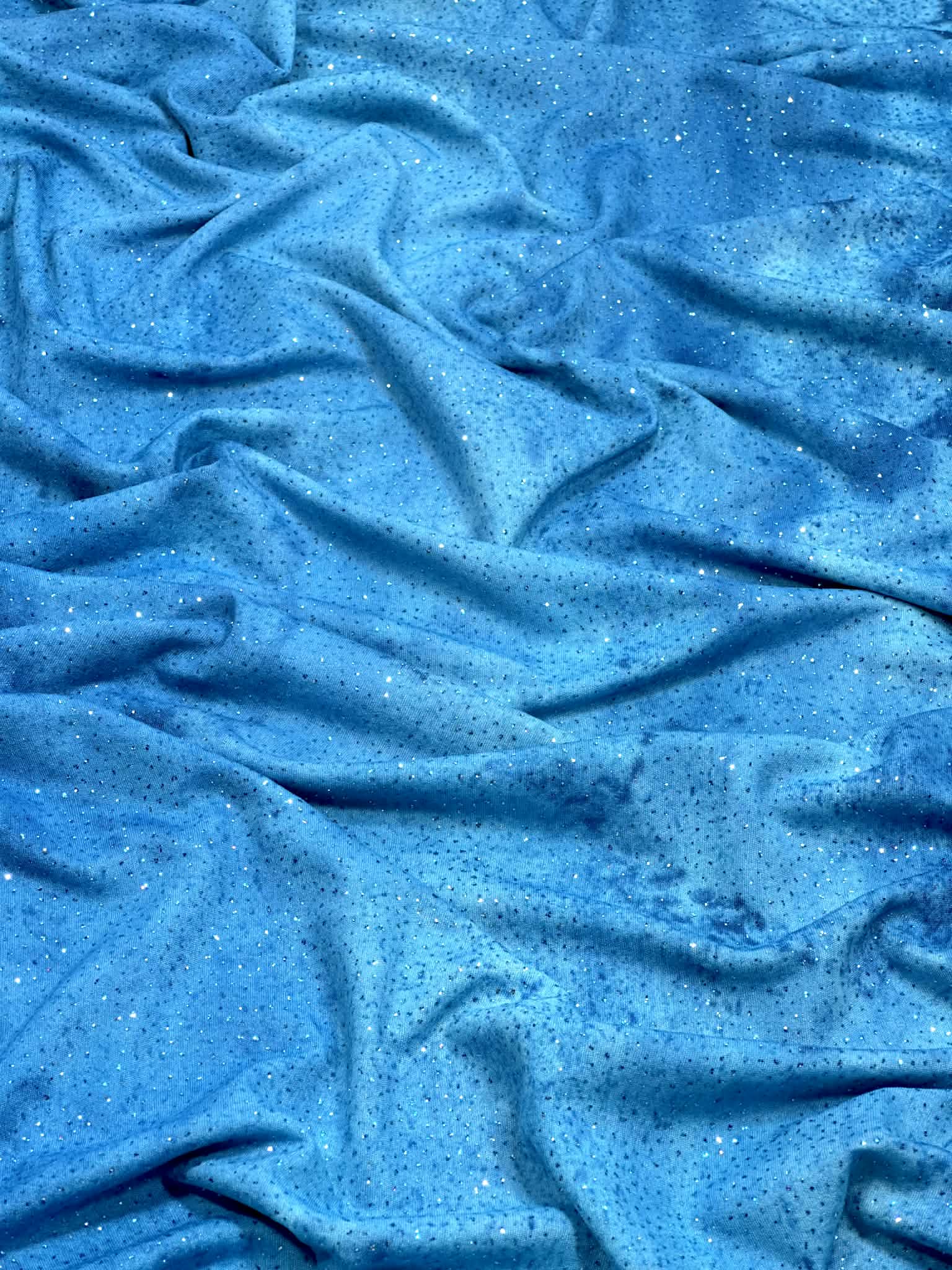 (MESH) BLUE GLITTER TIE DYE
