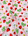 (DBP) STRAWBERRIES AND KELLY GREEN CHECKERED BOW