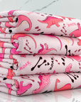 (YUMMY RIB) DINOSAURS ON LIGHT PINK