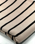 (2X1 RIB) BLACK STRIPES ON LIGHT MOCHA