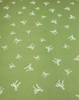 (4X2 RIB) OFF WHITE BOWS ON SAGE GREEN