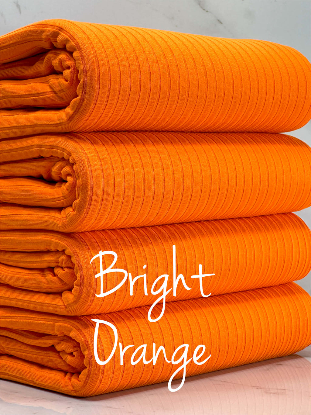 (8X3 RIB) BRIGHT ORANGE