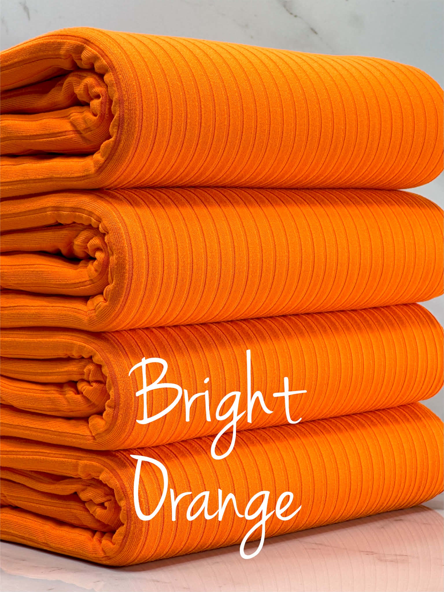 (8X3 RIB) BRIGHT ORANGE