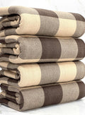 (SWEATER KNIT/ OAKLEY) BROWN AND TAUPE GINGHAM PLAID (1)
