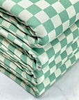 (DOUBLE KNIT) DARK SAGE CHECKERED PATTERN (4)
