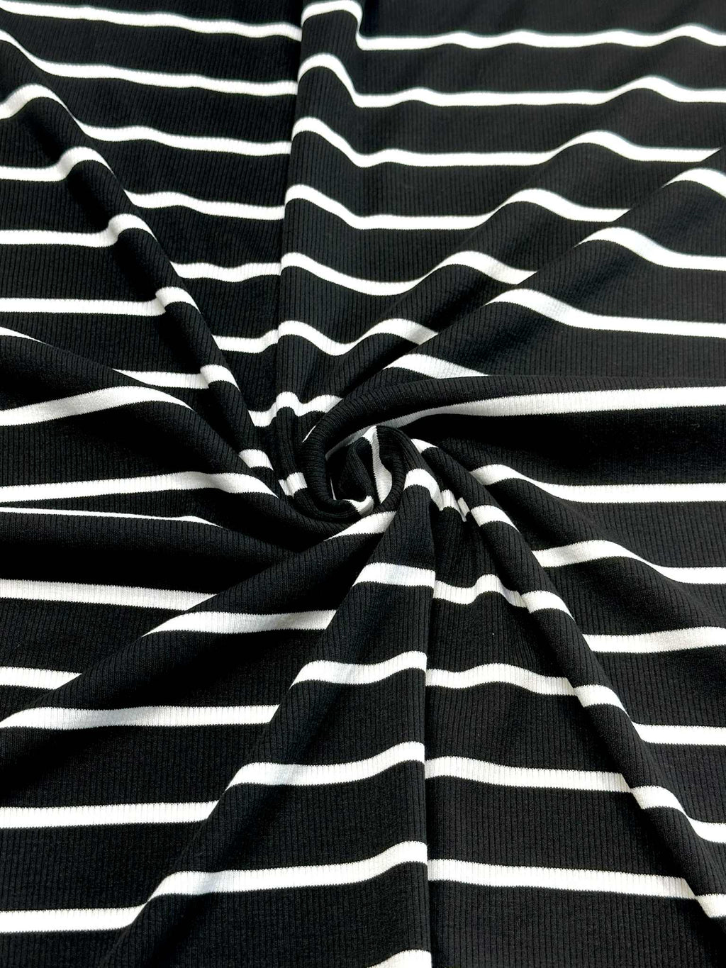 (2X1 RIB) OFF WHITE STRIPES ON BLACK
