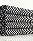 (RAYON MODAL) TINY BLACK AND GRAY CHECKERED