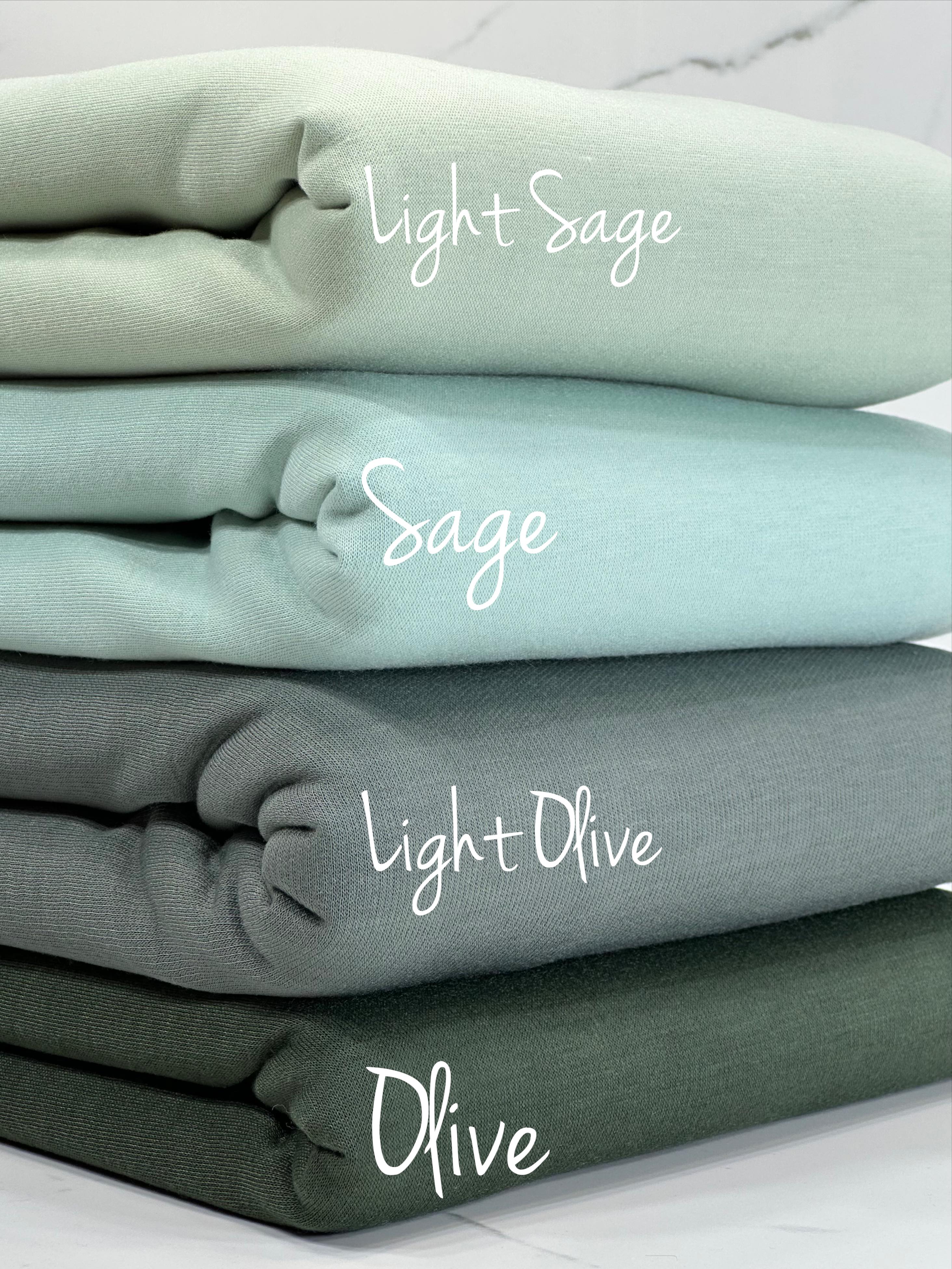 (FRENCH TERRY BRUSHED) LIGHT OLIVE