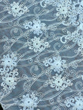 (LACE) EMBROIDERED IVORY FLORAL