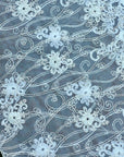 (LACE) EMBROIDERED IVORY FLORAL