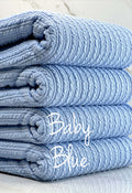 (GOLDEN RIB KNIT) BABY BLUE