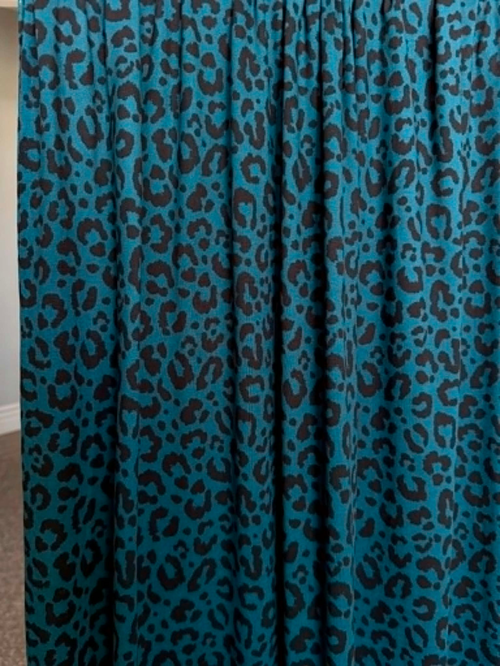 (DBP) BLACK CHEETAH ON TEAL