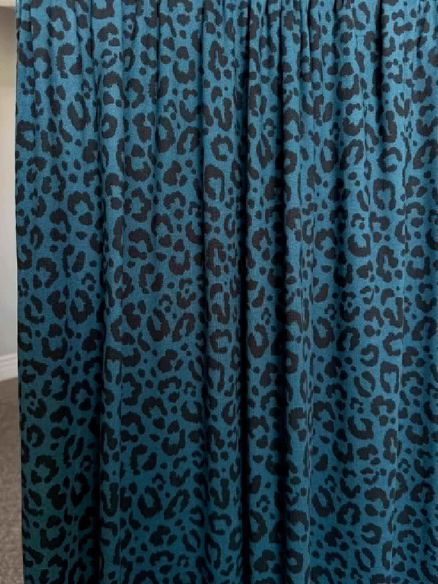(DBP) BLACK CHEETAH ON TEAL