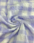 (CRINKLE) LIGHT PURPLE AND OFF WHITE GINGHAM