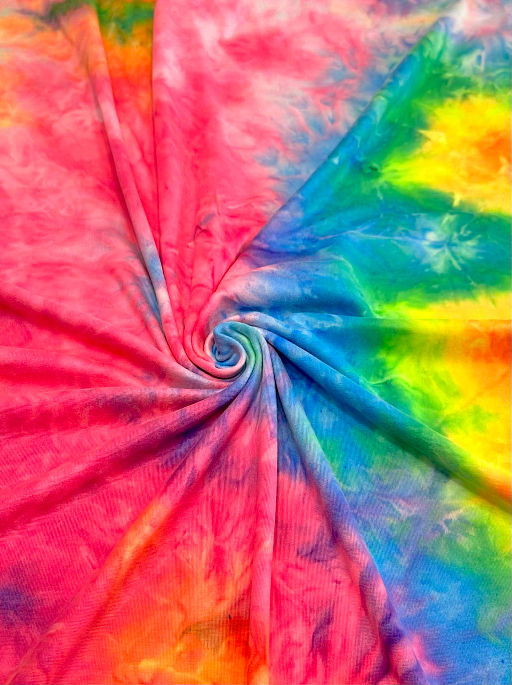 (DBP) NEON PINK AND RAINBOW TIE DYE