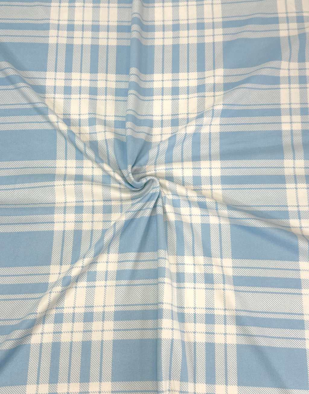 (DBP) SKY BLUE AND IVORY PLAID