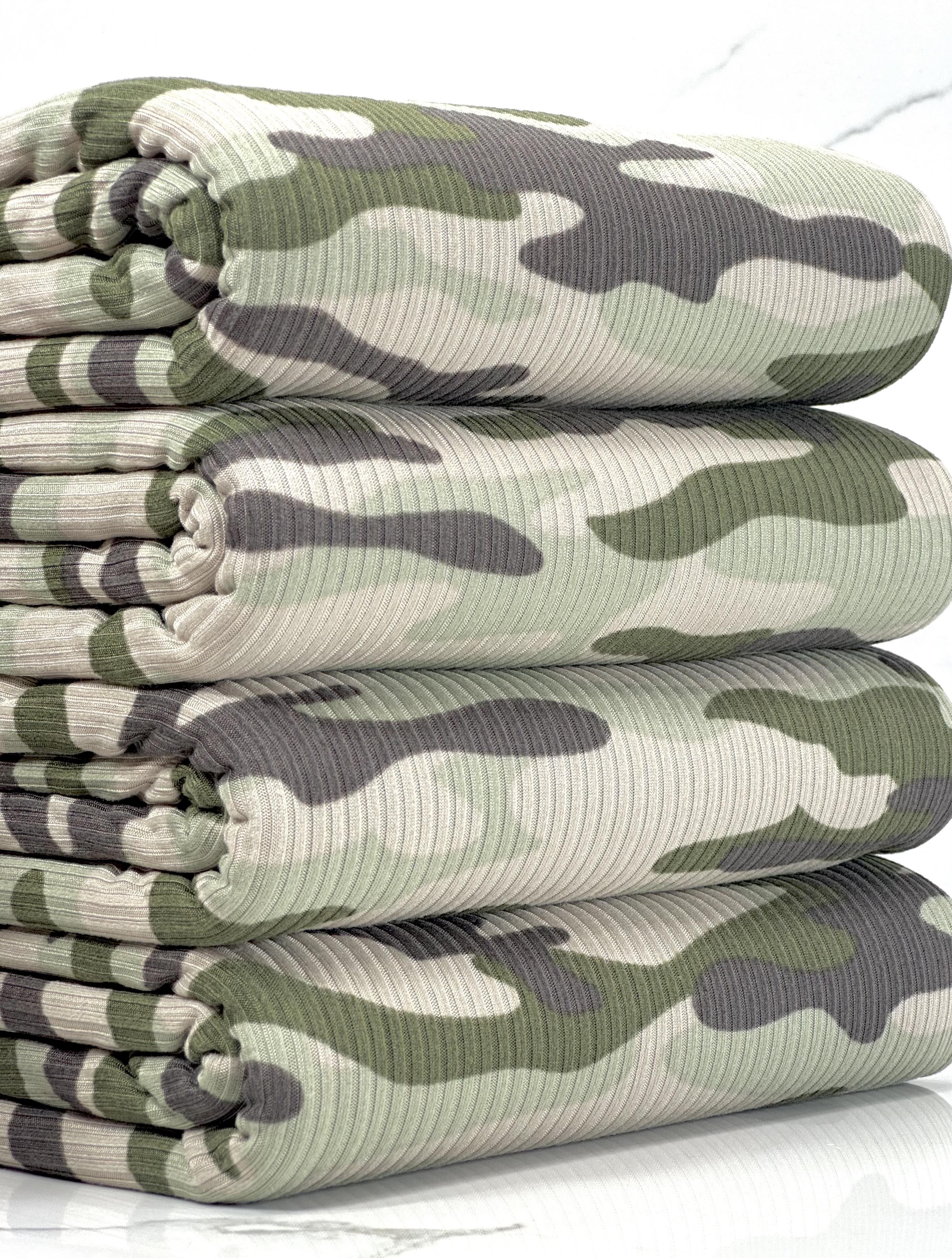 (4X2 YUMMY RIB) DUSTY SAGE AND OLIVE CAMOUFLAGE