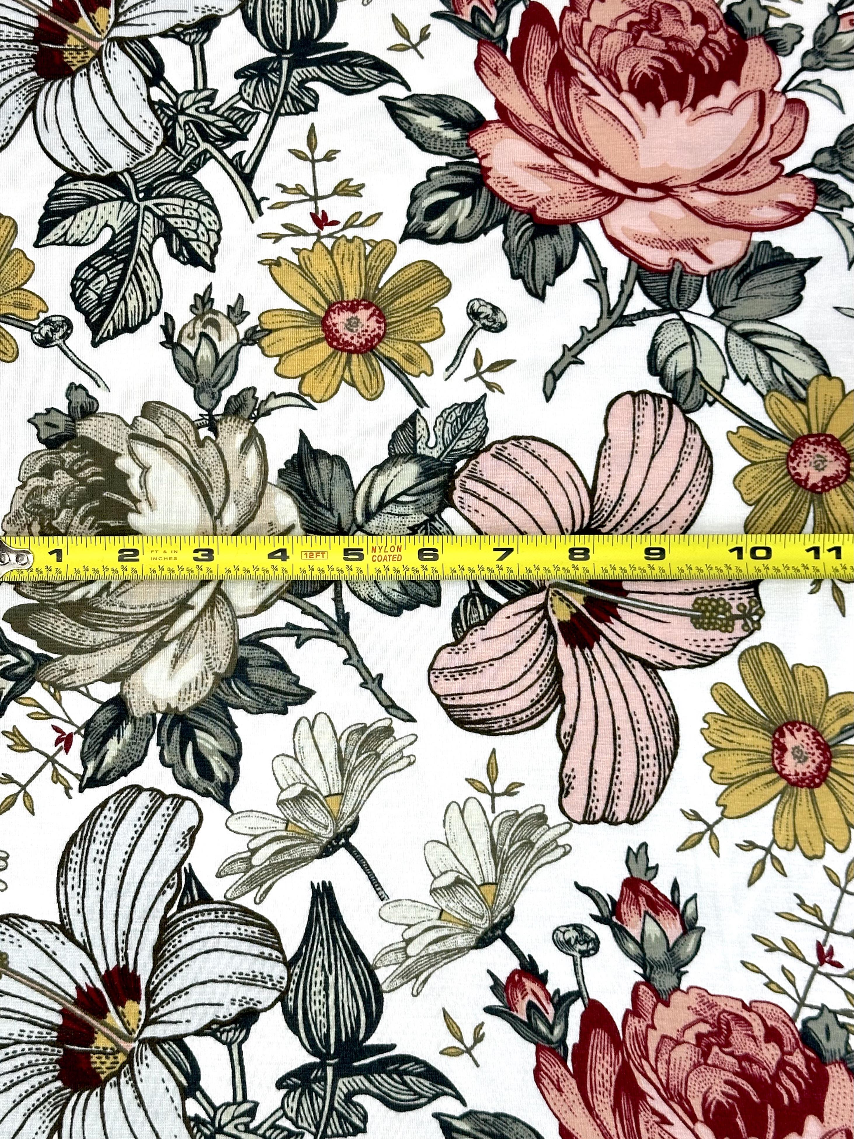 (RAYON MODAL) HATTIE VINTAGE FLORAL ON OFF WHITE(1)