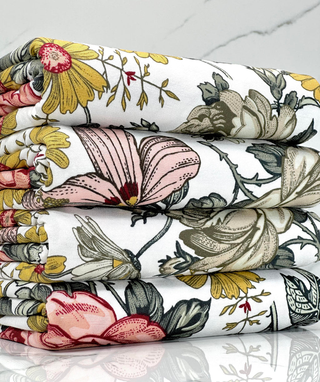 (RAYON MODAL) HATTIE VINTAGE FLORAL ON OFF WHITE(1)
