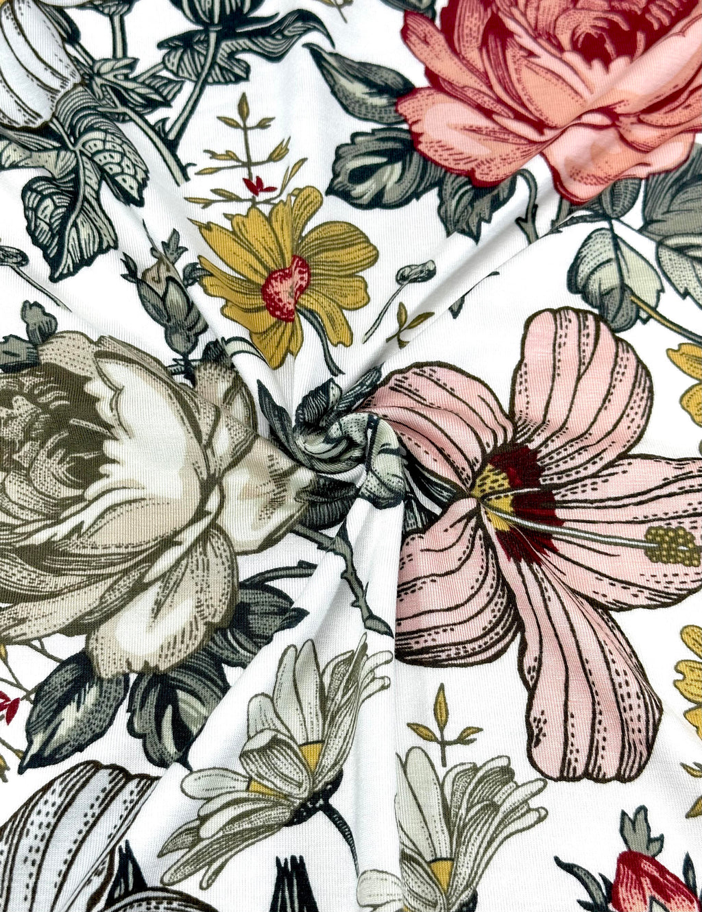 (RAYON MODAL) HATTIE VINTAGE FLORAL ON OFF WHITE(1)