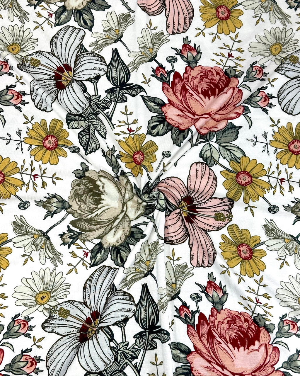 (RAYON MODAL) HATTIE VINTAGE FLORAL ON OFF WHITE(1)
