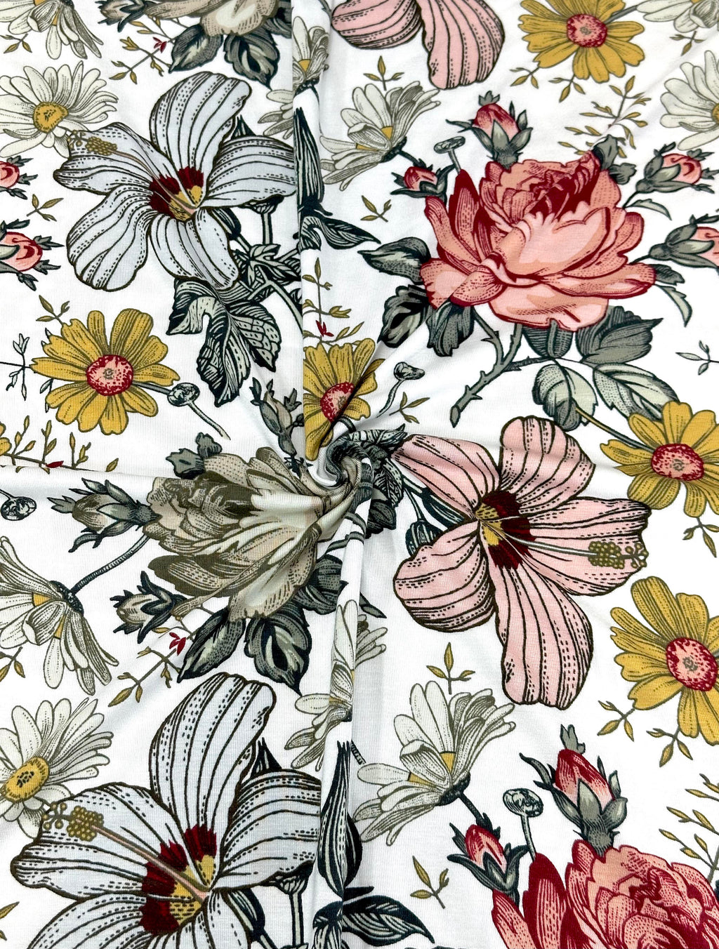 (RAYON MODAL) HATTIE VINTAGE FLORAL ON OFF WHITE(1)