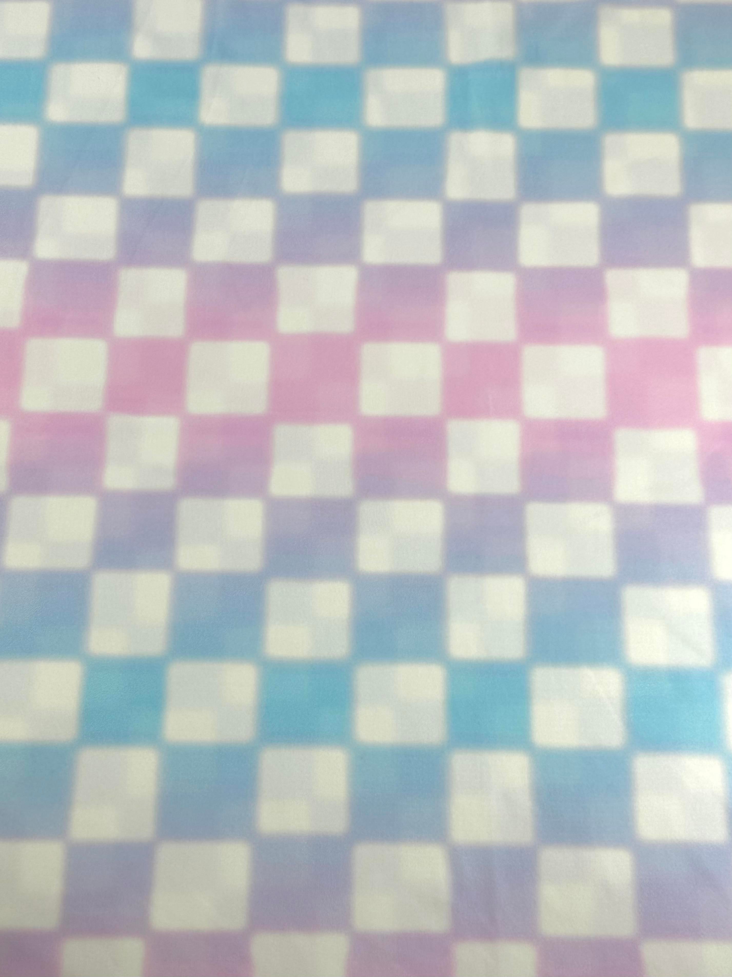 (SWIM) PASTEL CHECKERS ON OFF WHITE